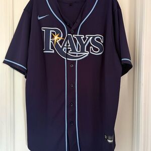 Nike Navy Blue Tampa Bay Rays Jersey.